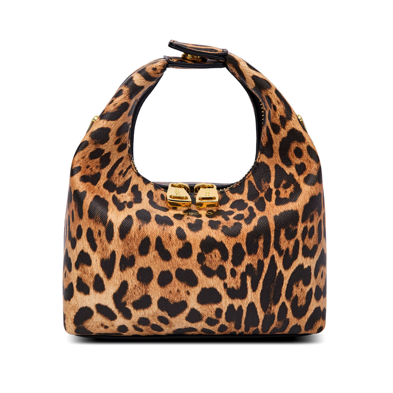 Vienna Top Handle Crossbody Bag - Brown leopard print