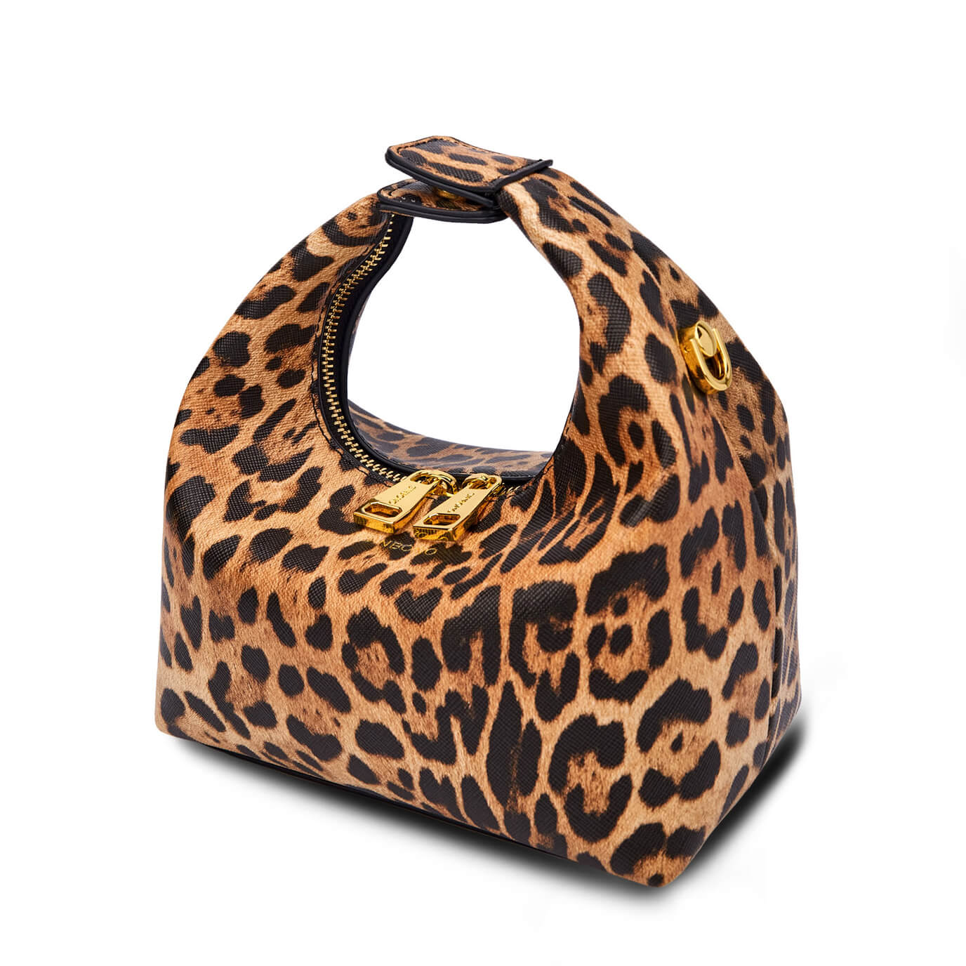 Vienna Top Handle Crossbody Bag - Brown leopard print