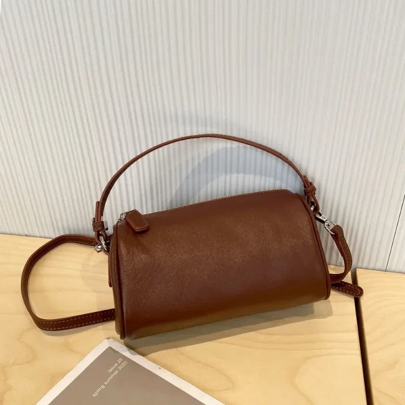 The Cecile — Leather Cylinder Bag