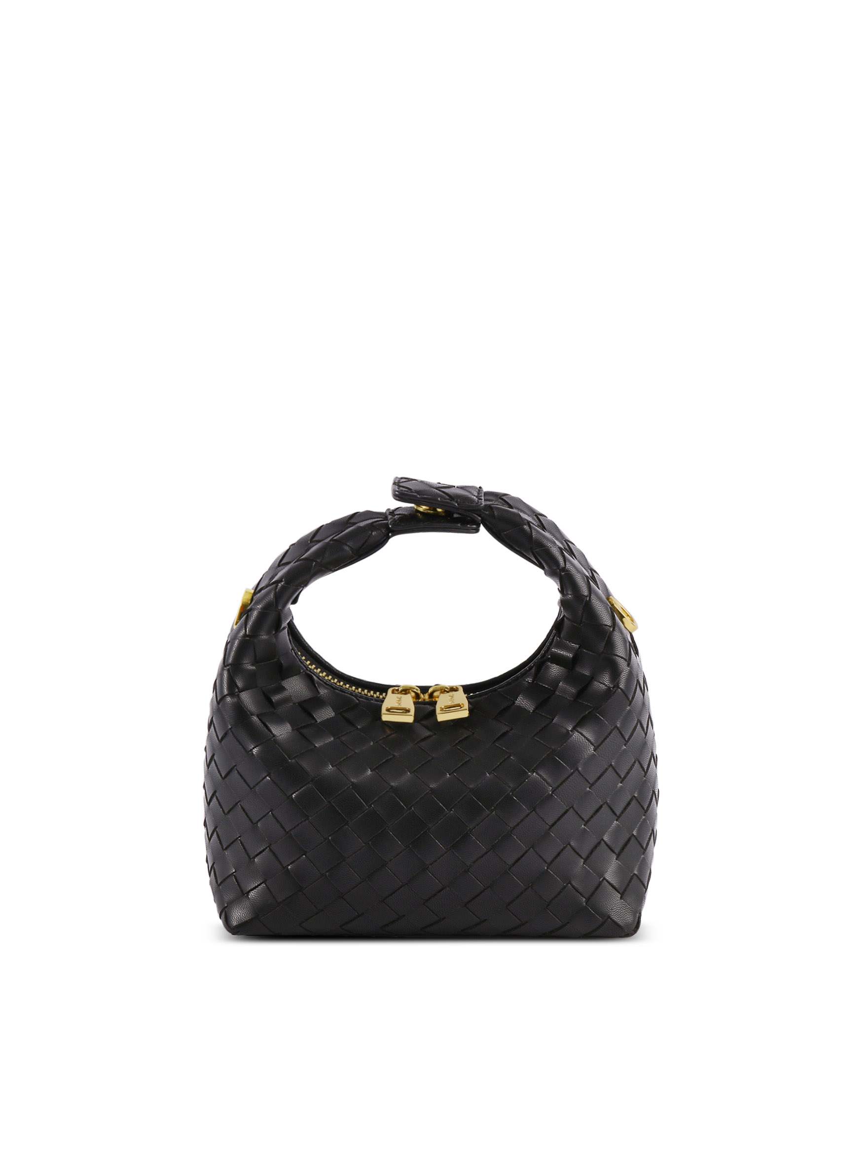 Vienna Top Handle Crossbody Bag - Black Braided