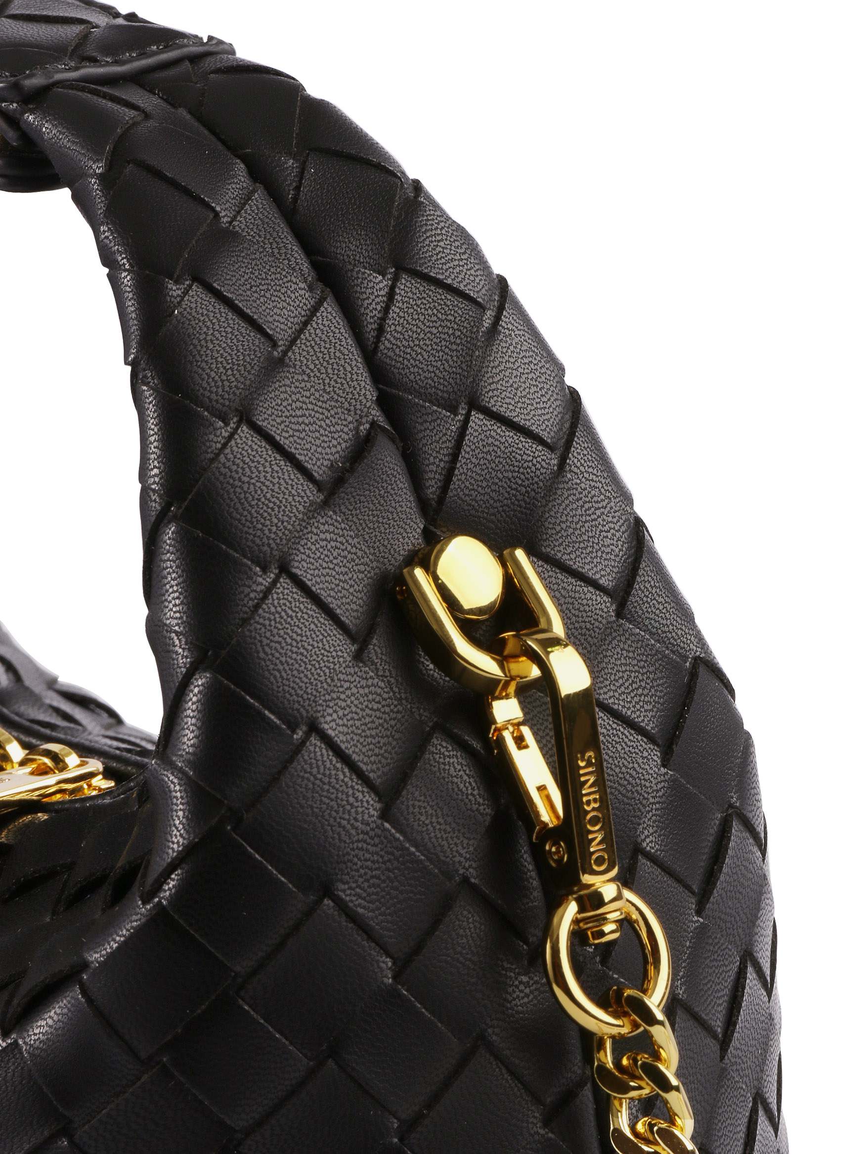 Vienna Top Handle Crossbody Bag - Black Braided