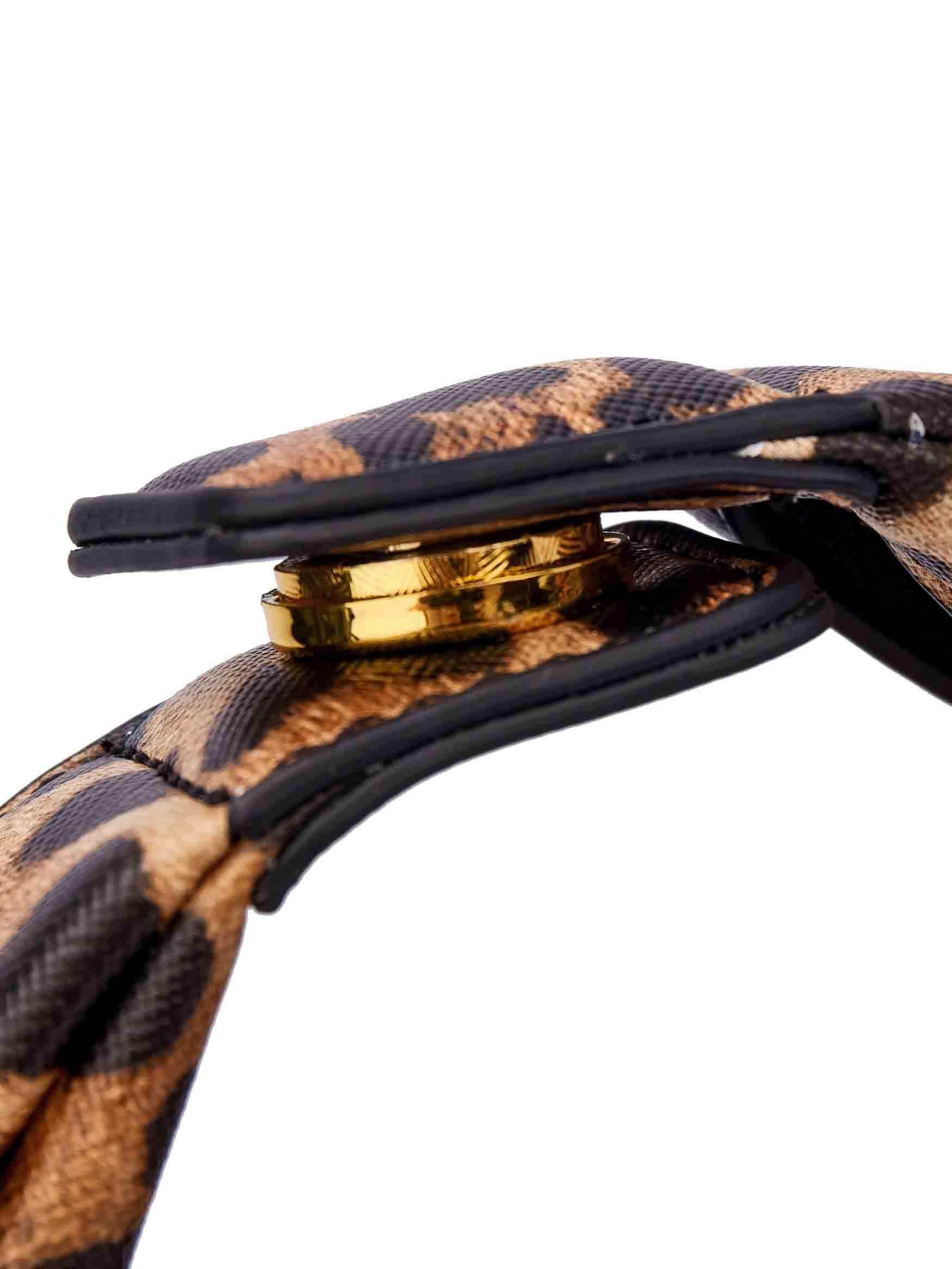 Medium Vienna Top Handle Crossbody Bag - Brown leopard print