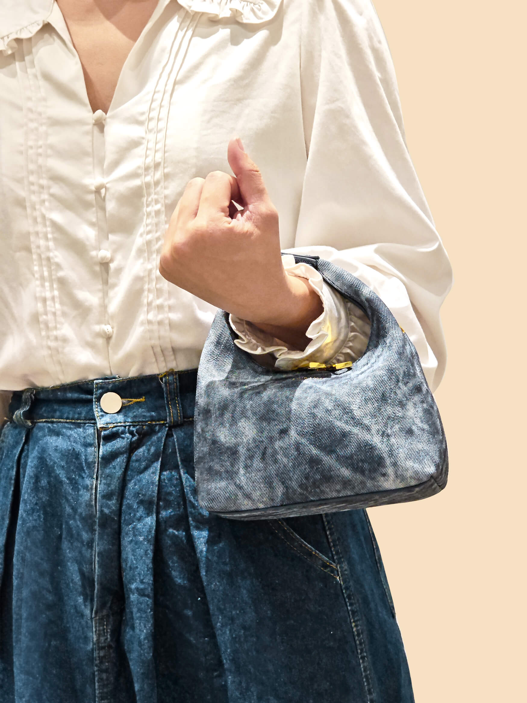 Vienna Top Handle Crossbody Bag - Deep Blue