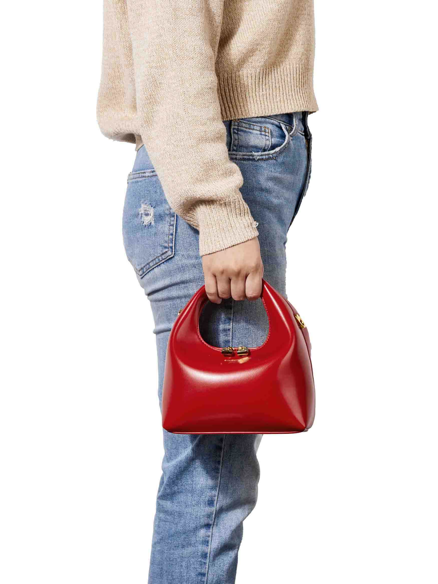 Vienna Top Handle Crossbody Bag - Red