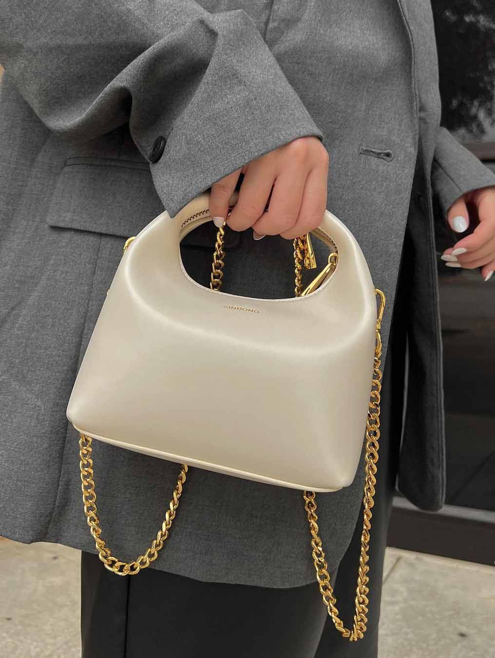Vienna Top Handle Crossbody Bag - Ivory