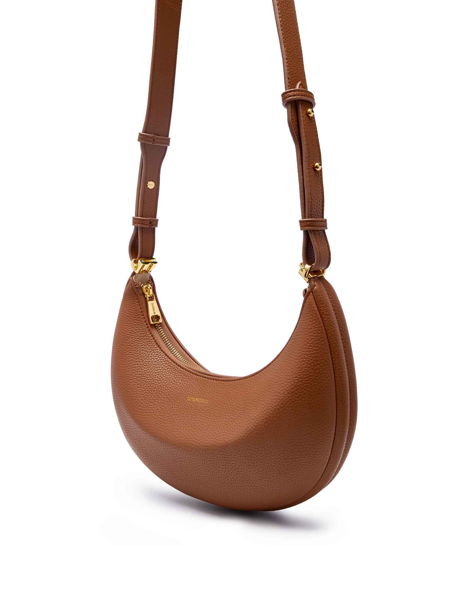 Zoey Shoulder Crossbody Bag - Brown