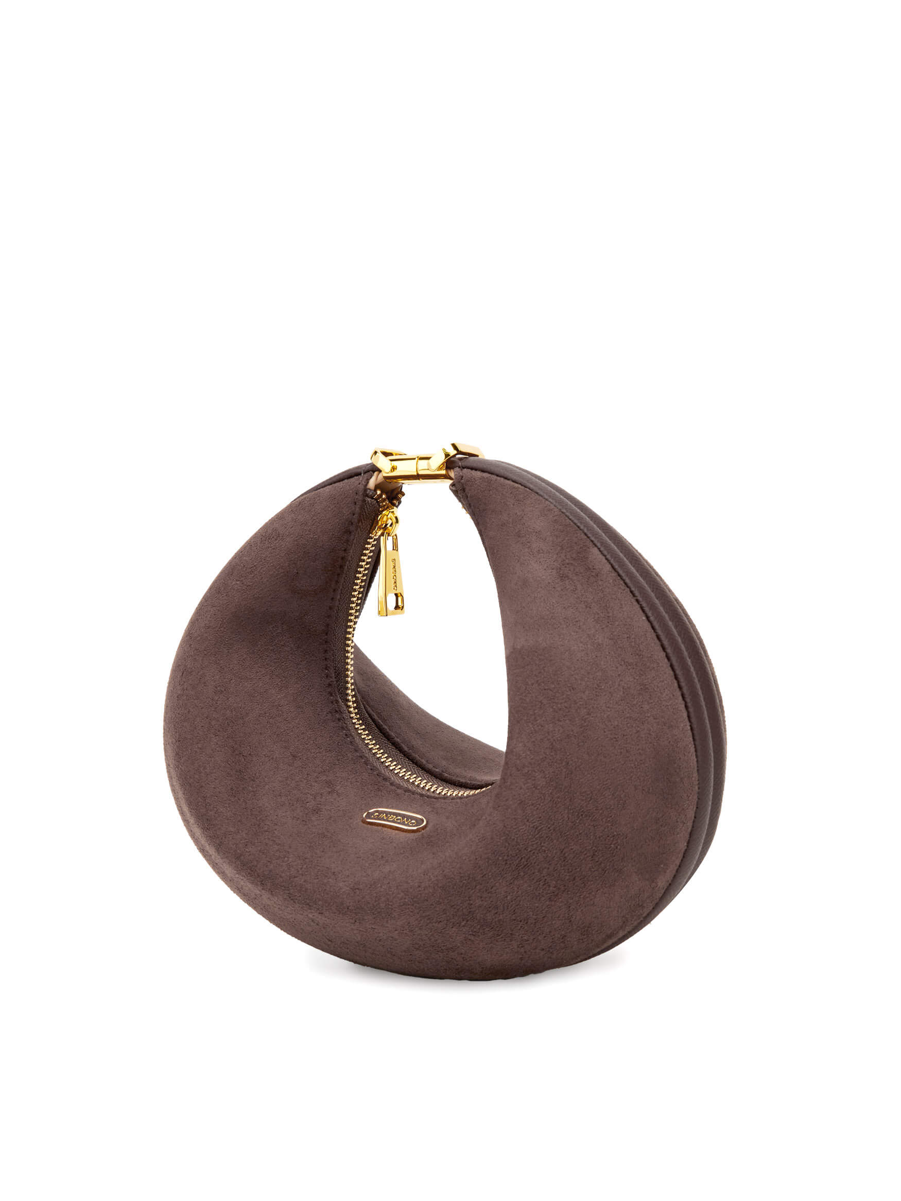 Zoey Shoulder Crossbody Bag - Dark Brown Fake Suede