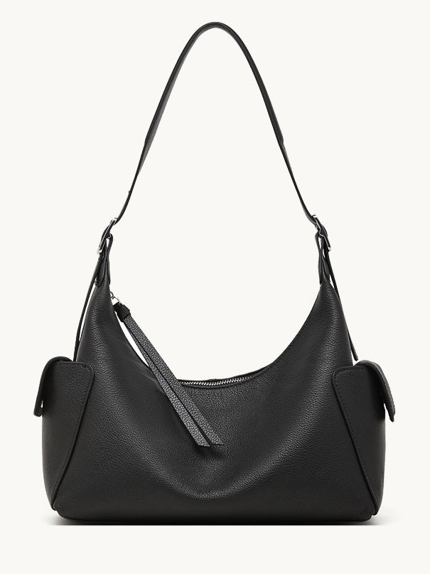 The Velvet Horizon Genuine Leather Tote Bag with Structured Silhouette