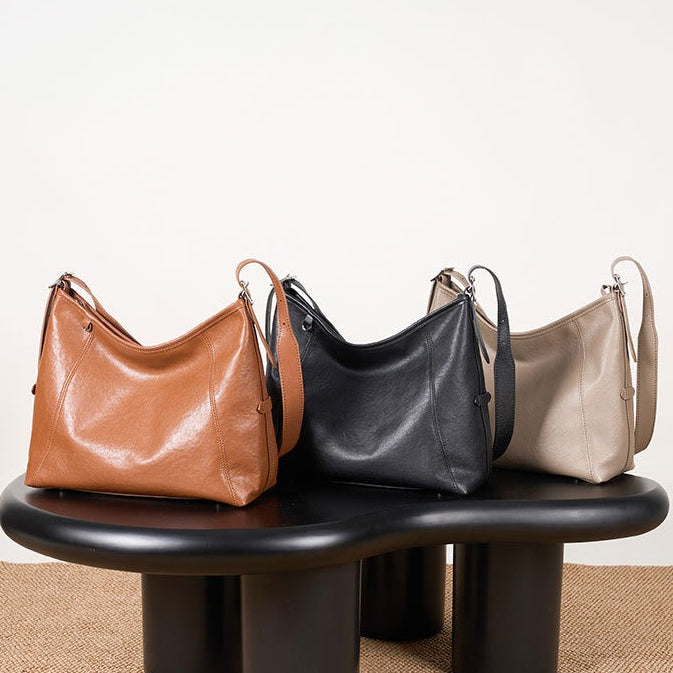The Heritage Boston Genuine Leather Bag - Classic Top-Handle Bowling Tote