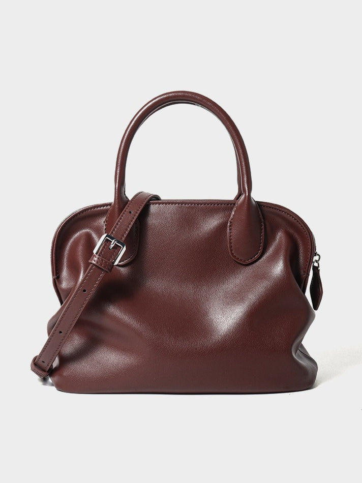 The Cambridge Folio Genuine Leather Crossbody Bag with Flap Closure
