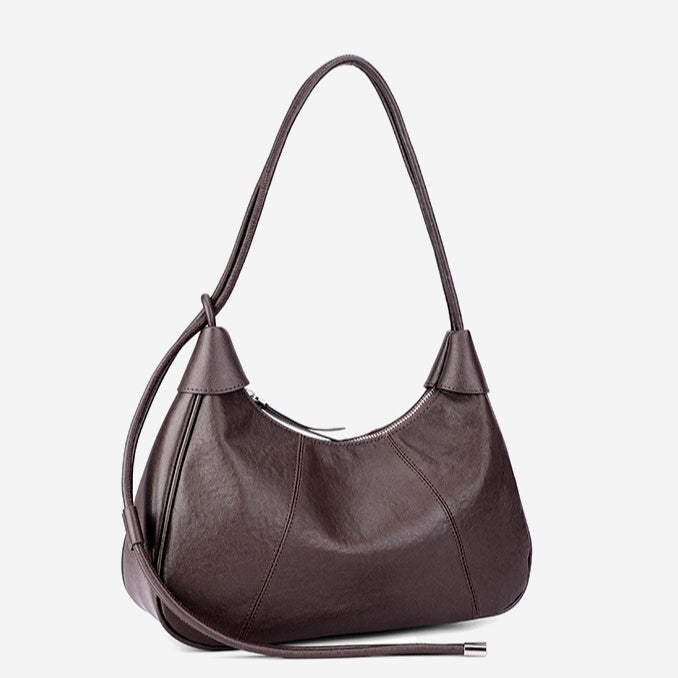 Women's Sable Crescent Genuine Leather Hobo Bag