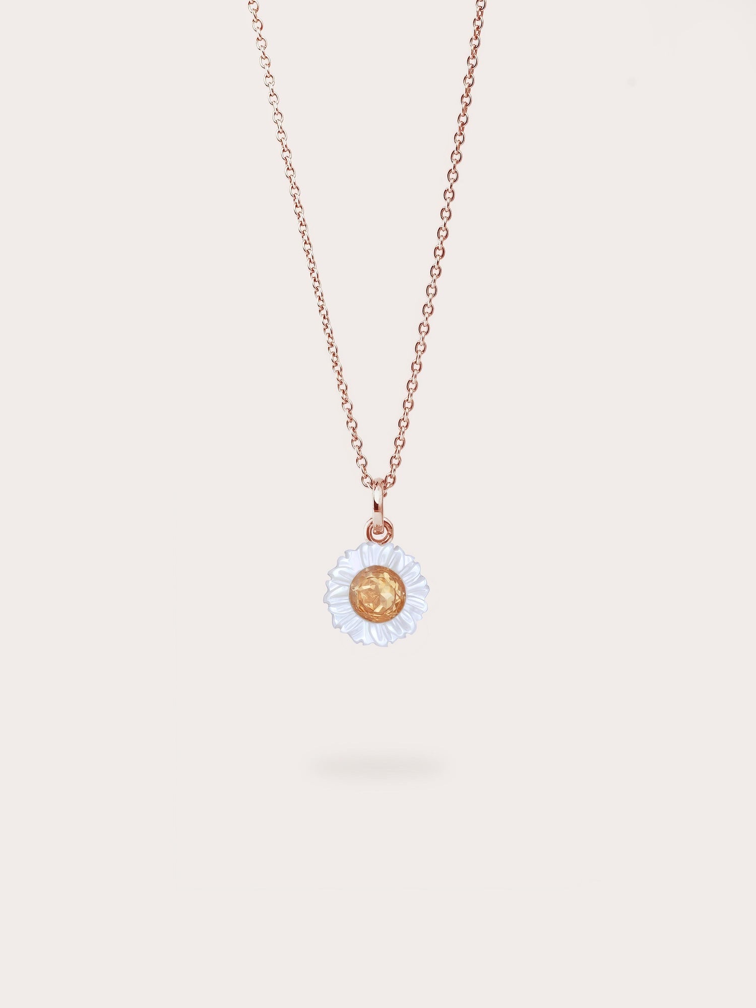 Carved Daisy Necklace