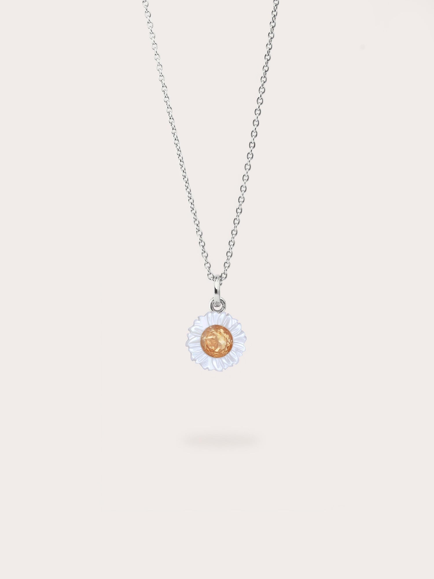 Carved Daisy Necklace