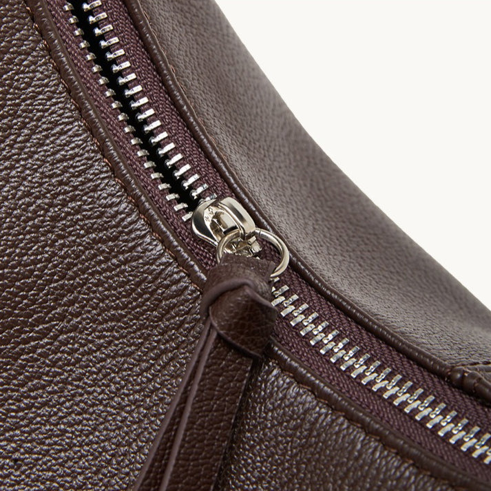 The Velvet Horizon Genuine Leather Tote Bag with Structured Silhouette