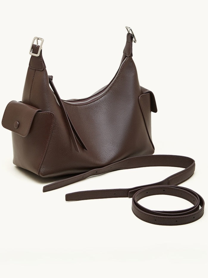 The Velvet Horizon Genuine Leather Tote Bag with Structured Silhouette