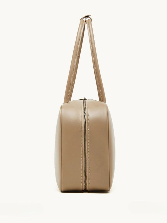 Women's Large Smooth Genuine Leather Bag - Versatile 2-Way Carry Office Work Tote