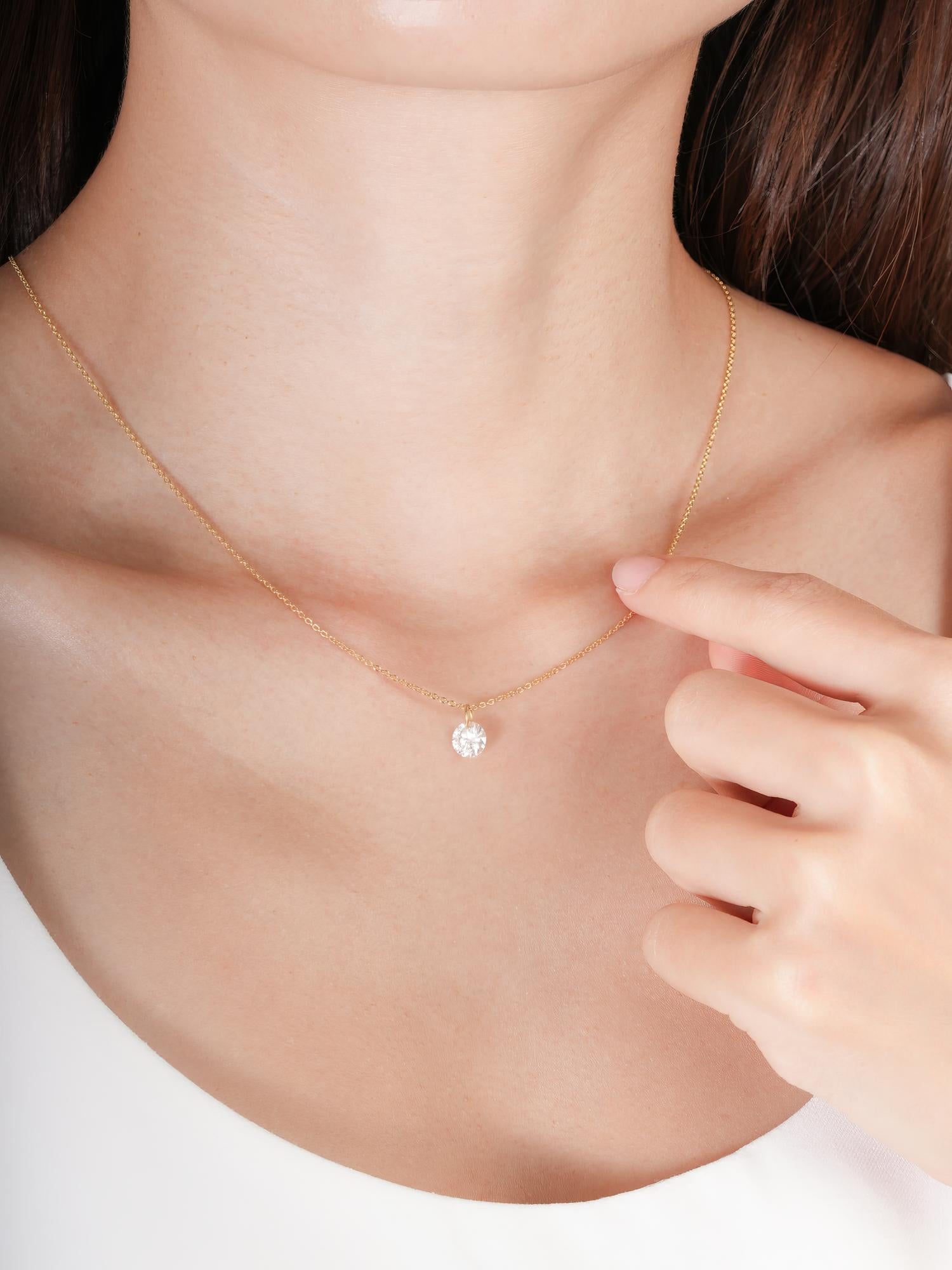Floating Moissanite Necklace (1ct)