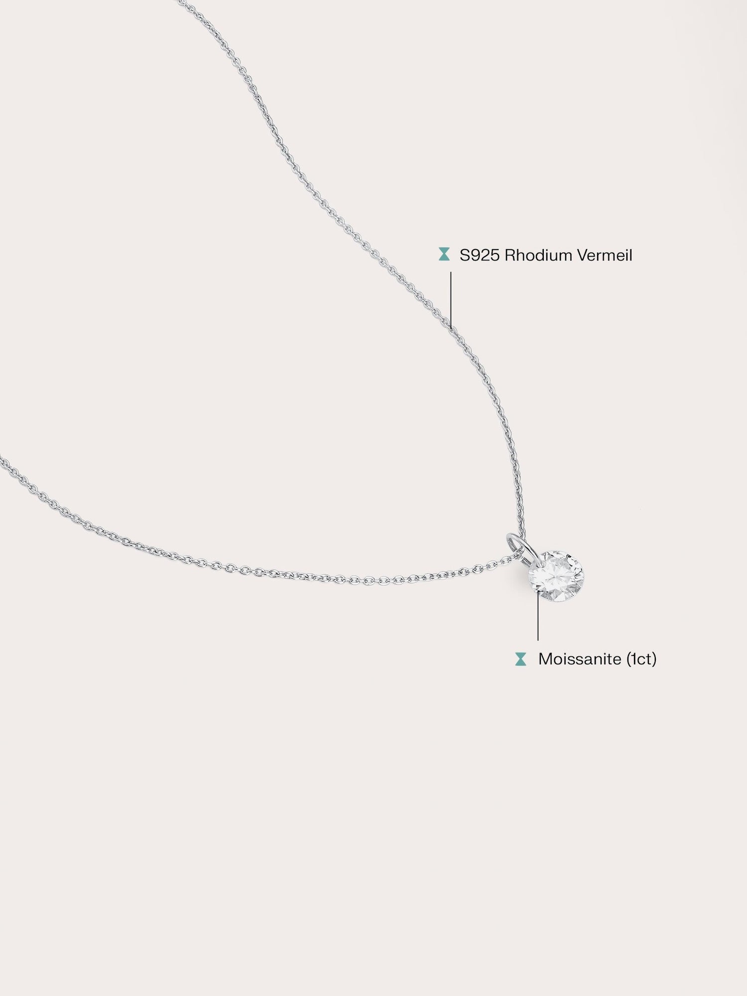 Floating Moissanite Necklace (1ct)