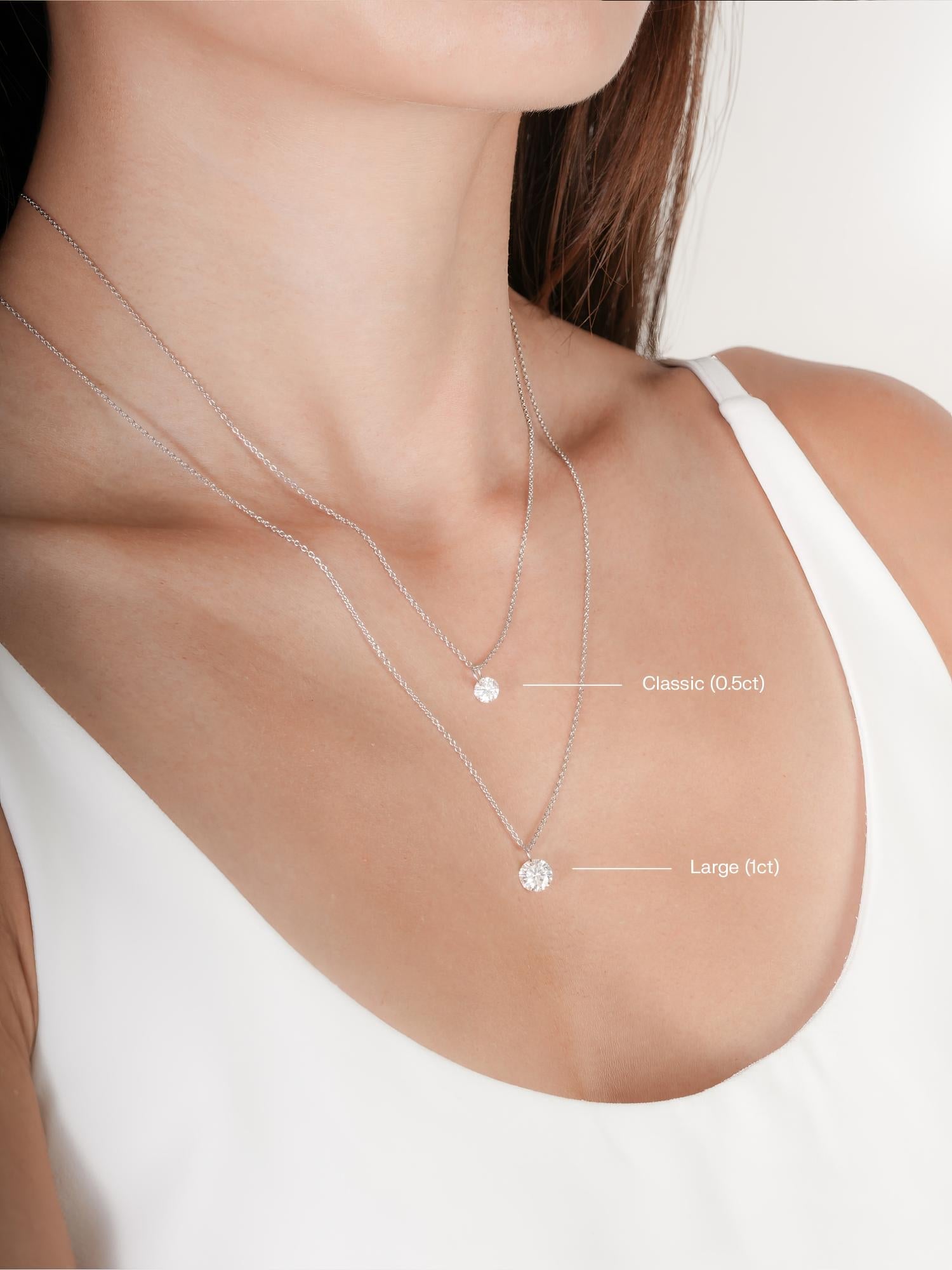 Floating Moissanite Necklace (1ct)