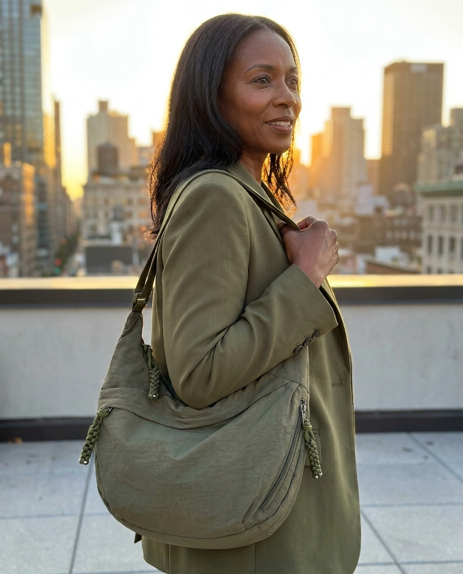 Heritage Dumpling Crossbody - Field Moss