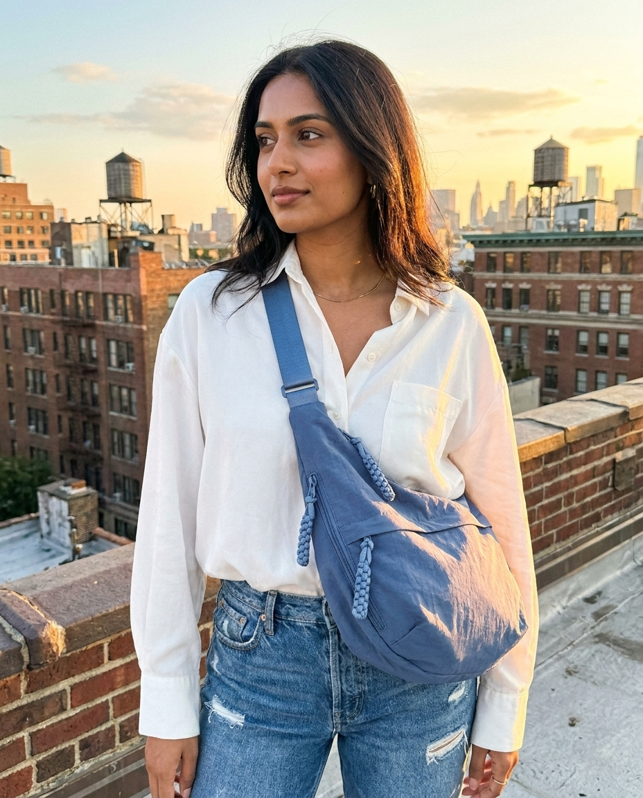 Heritage Dumpling Crossbody - Storm Blue