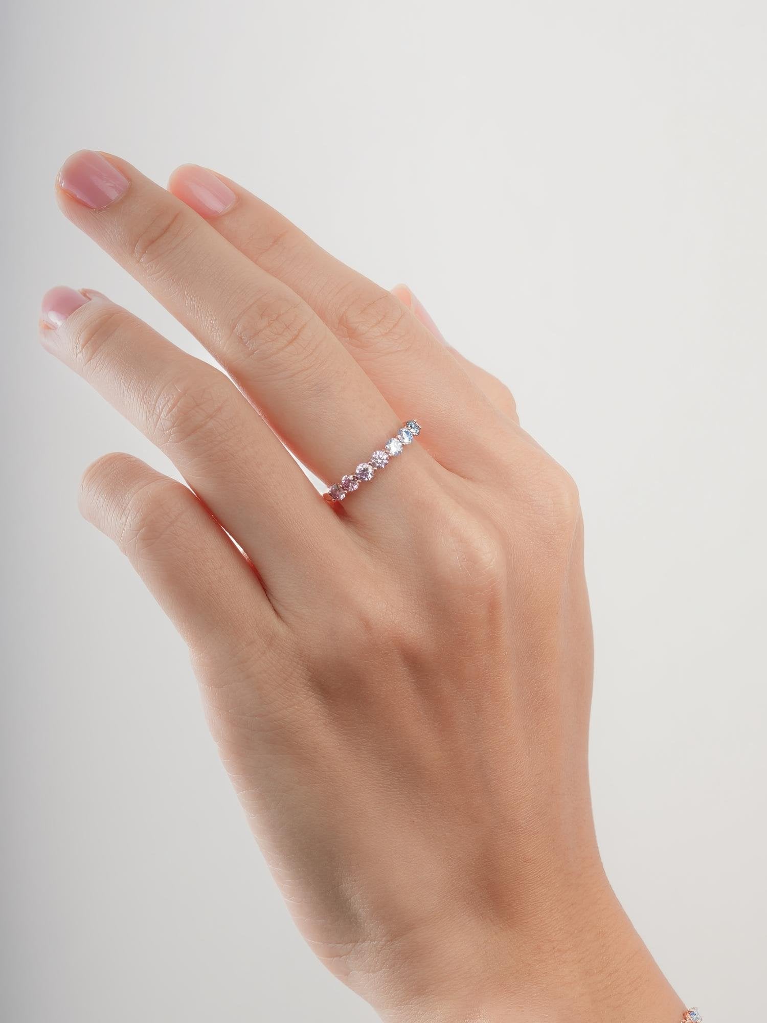 Lilac Sunset Moissanite Eternity Band