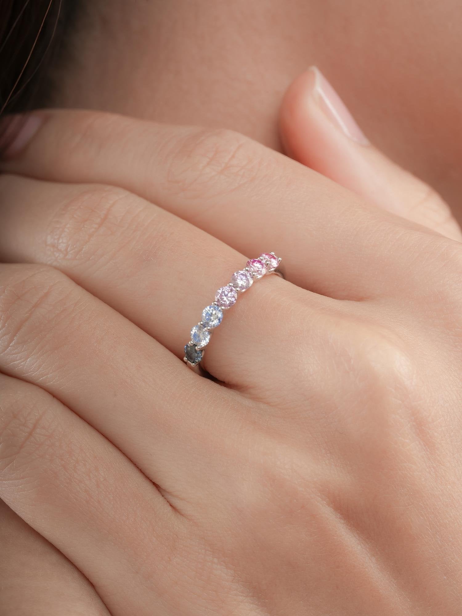 Lilac Sunset Moissanite Eternity Band