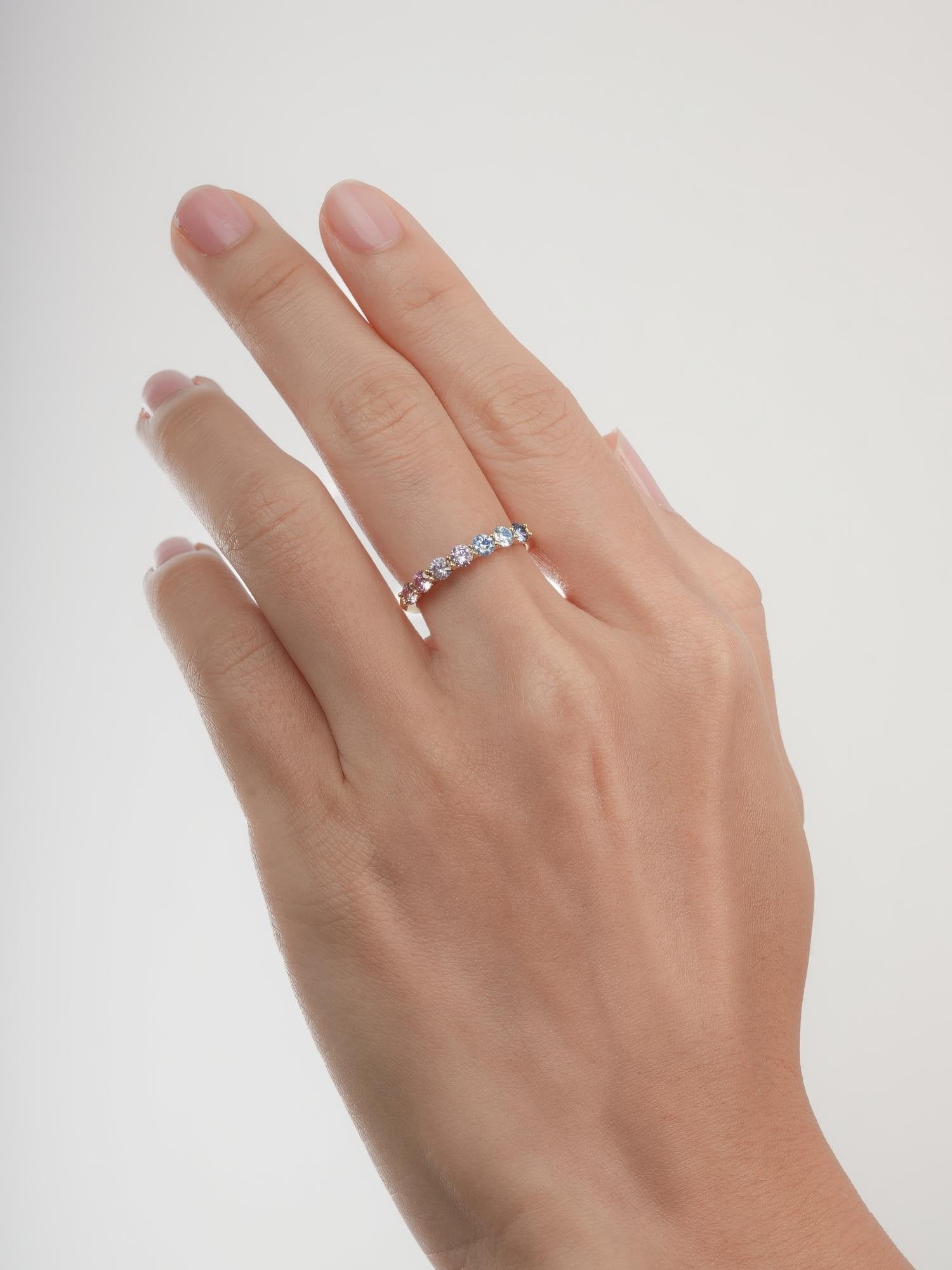 Lilac Sunset Moissanite Eternity Band