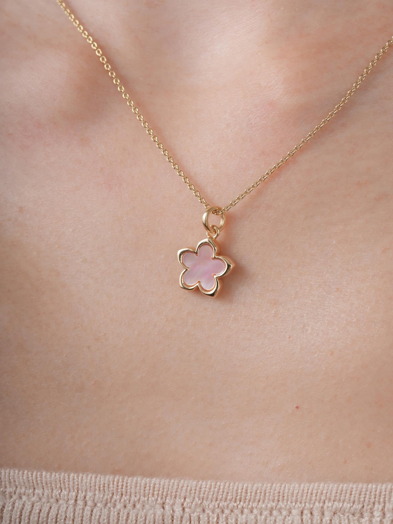 Mother of Pearl Sakura Reversible Necklace
