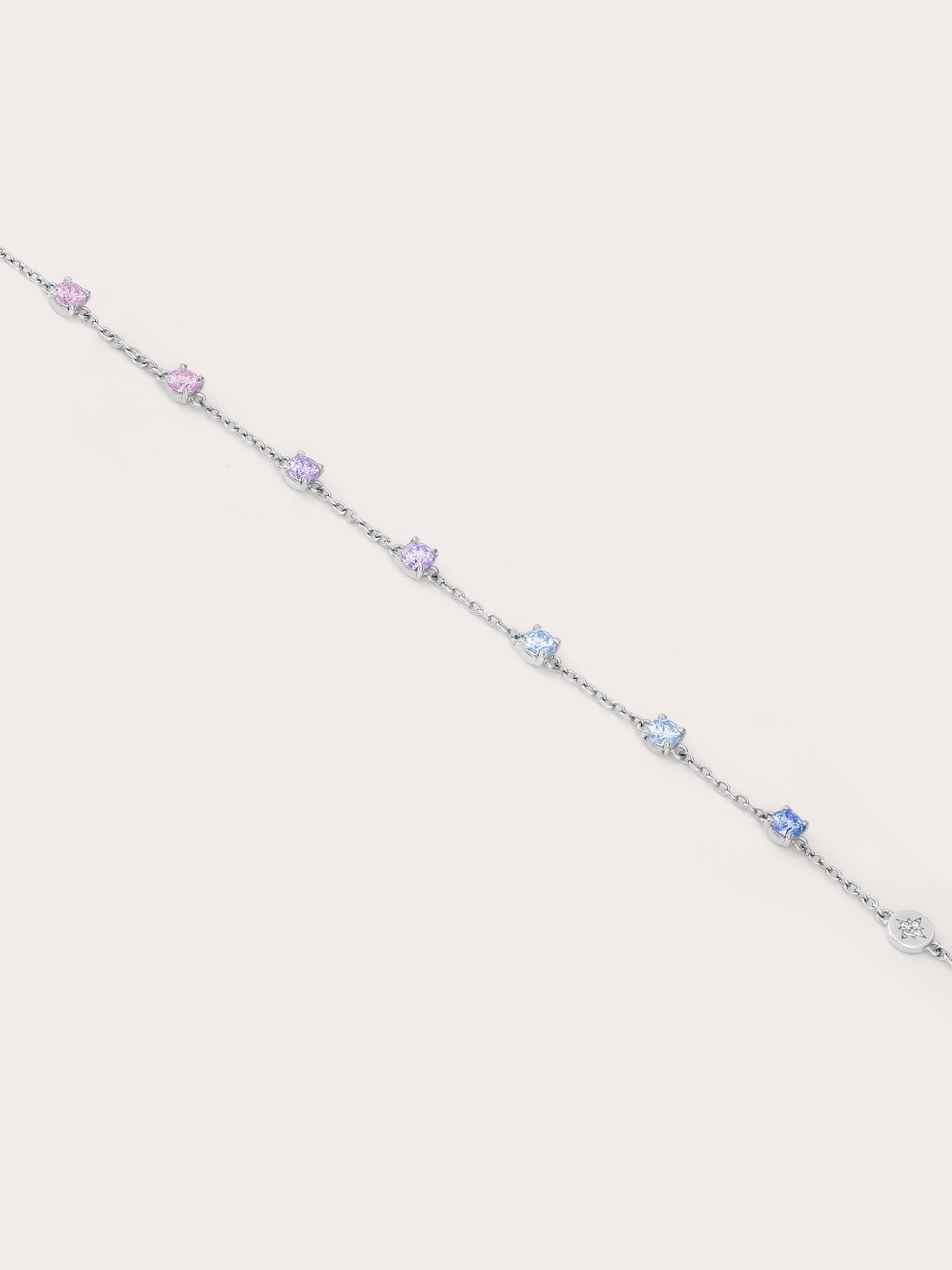 Lilac Sunset Moissanite Station Bracelet
