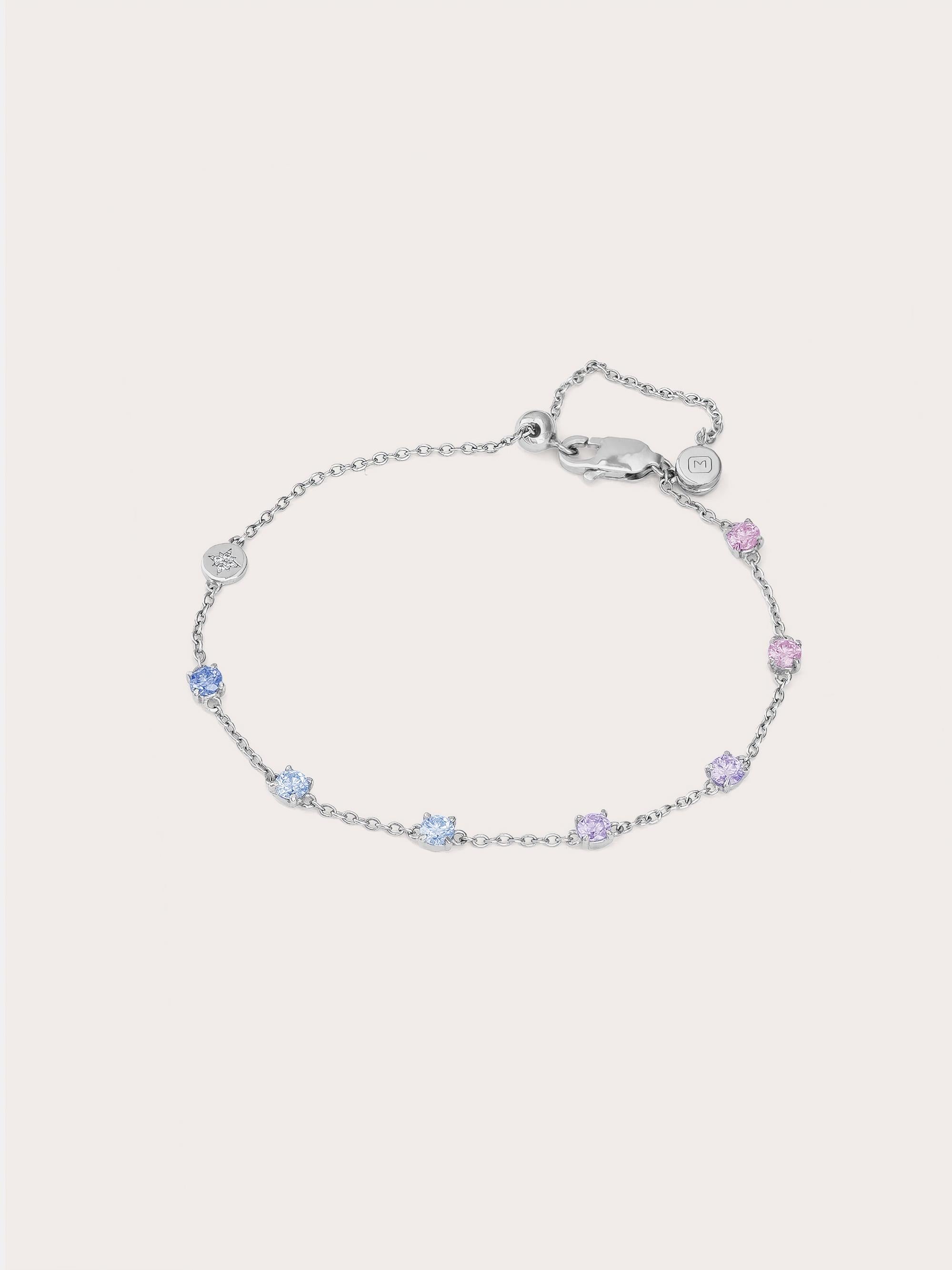 Lilac Sunset Moissanite Station Bracelet