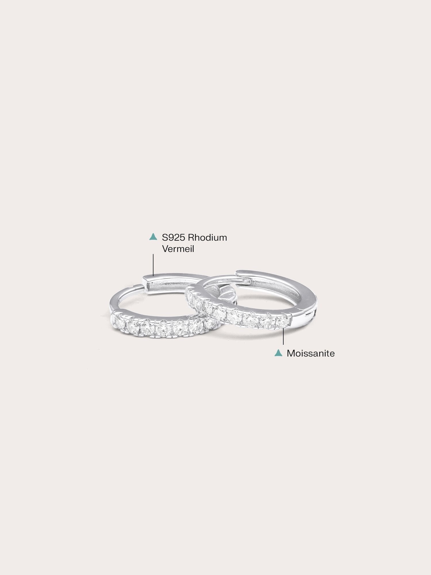 Pavé Moissanite Huggie Earrings