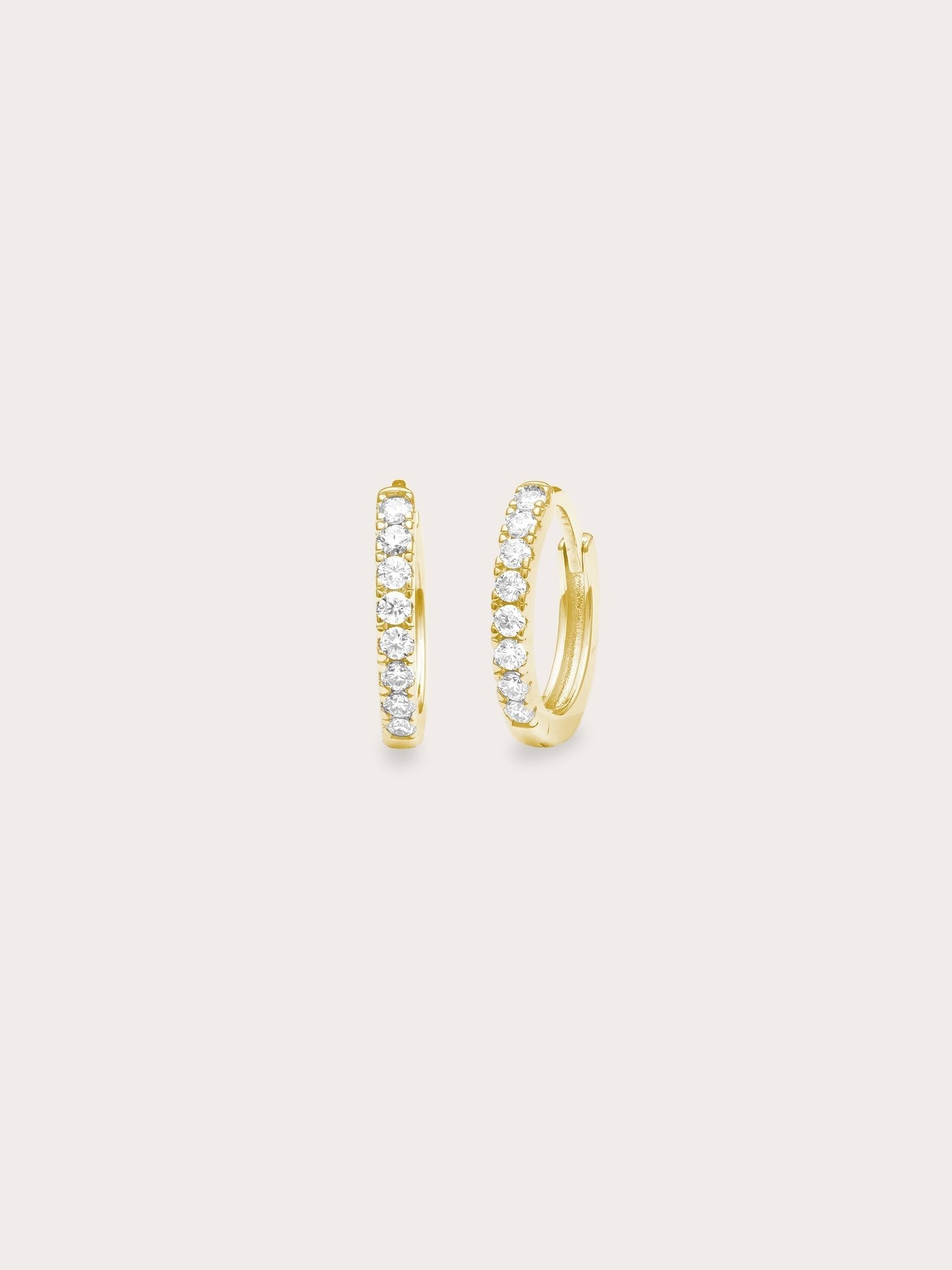 Pavé Moissanite Huggie Earrings
