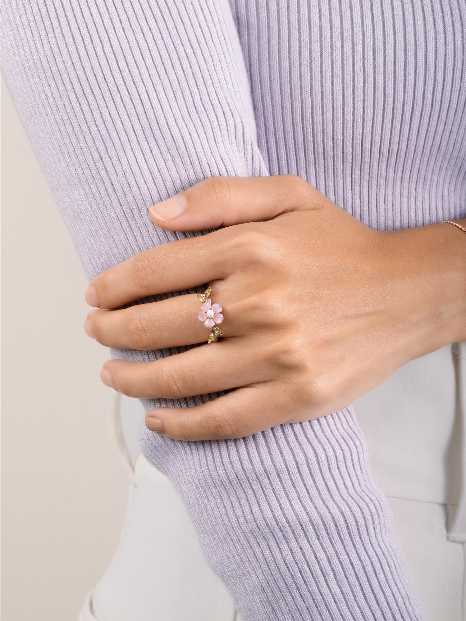 Carved Sakura Ring
