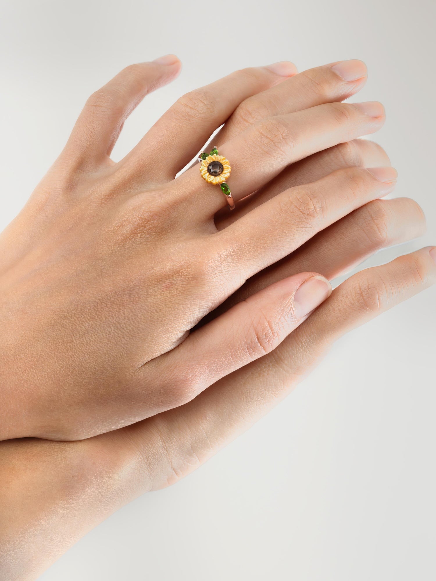 Carved Sunflower Ring