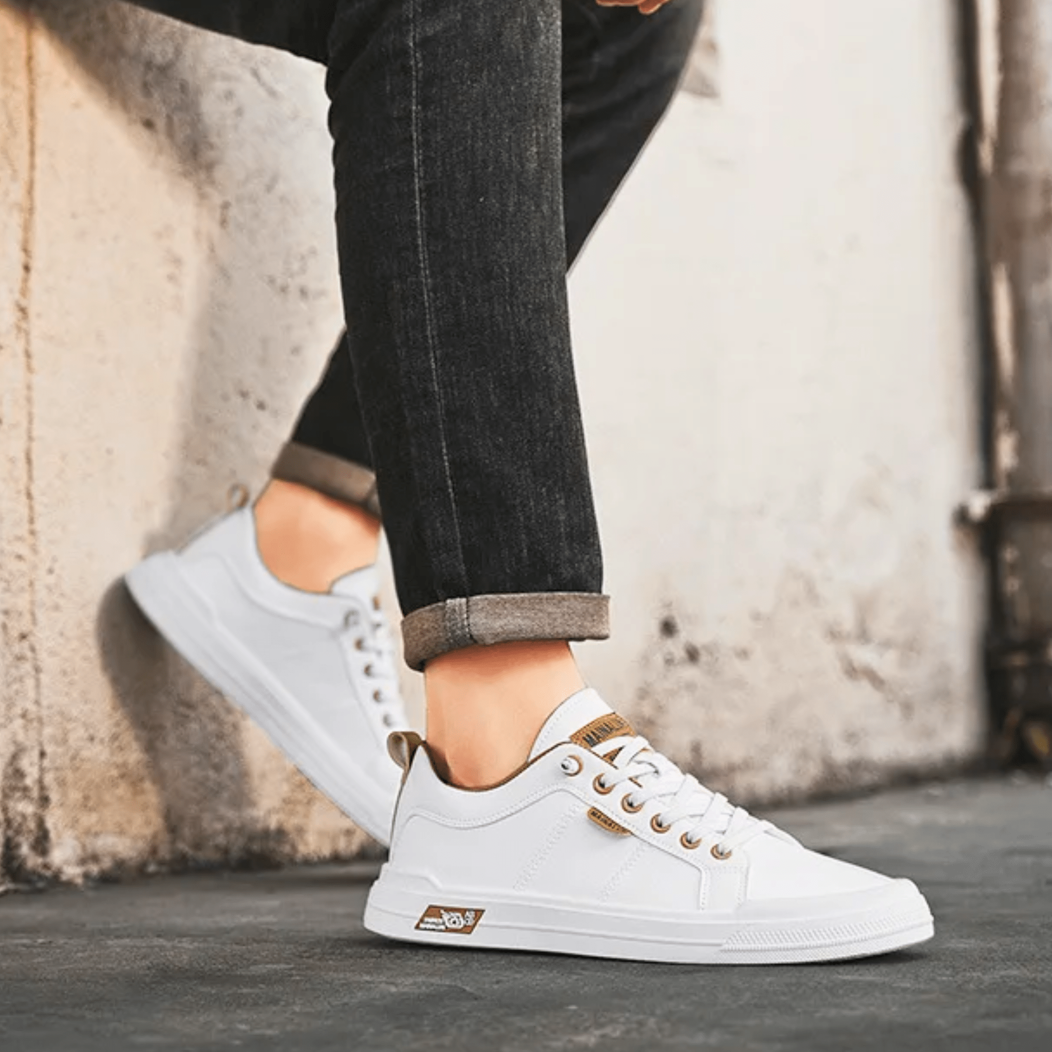 HARRINGTON LEATHER TRAINERS