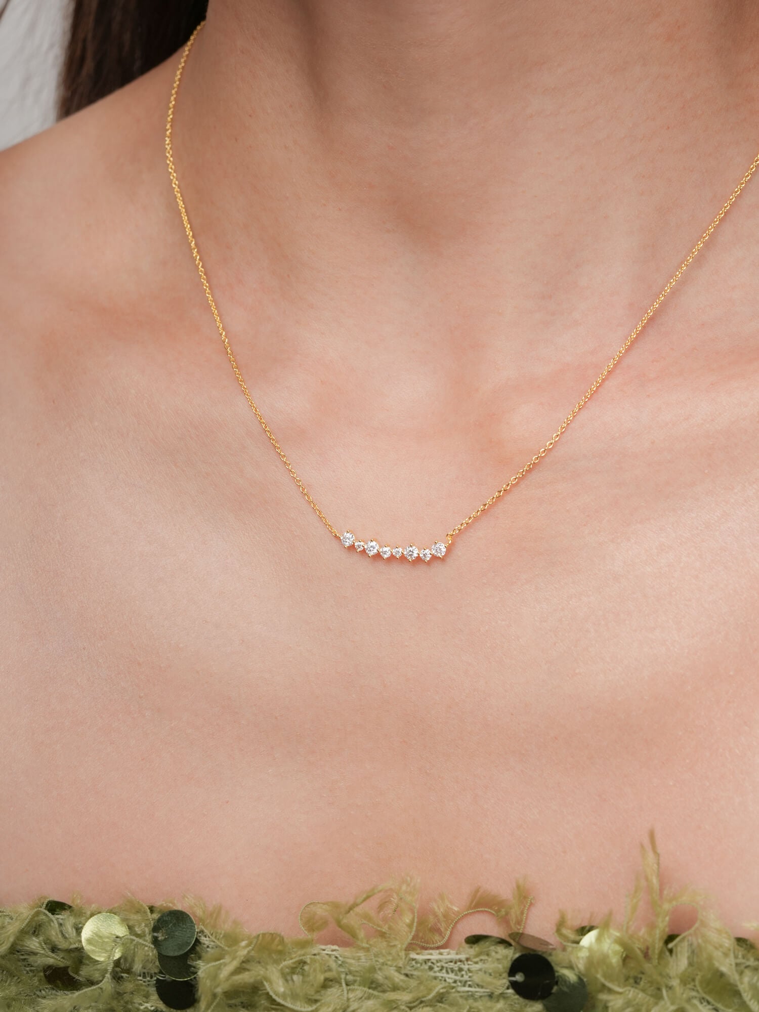 Wishing Arc Moissanite Necklace