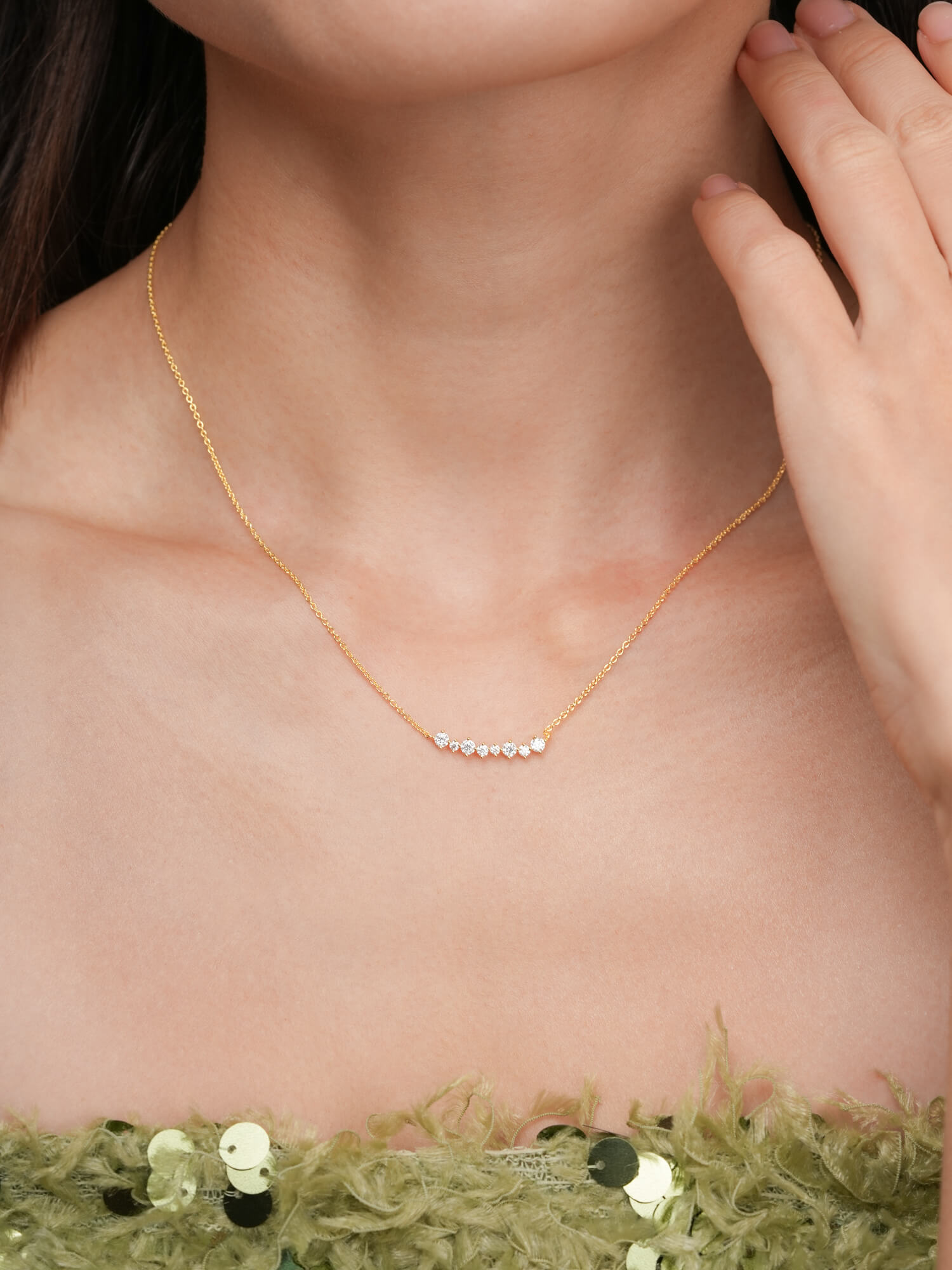 Wishing Arc Moissanite Necklace