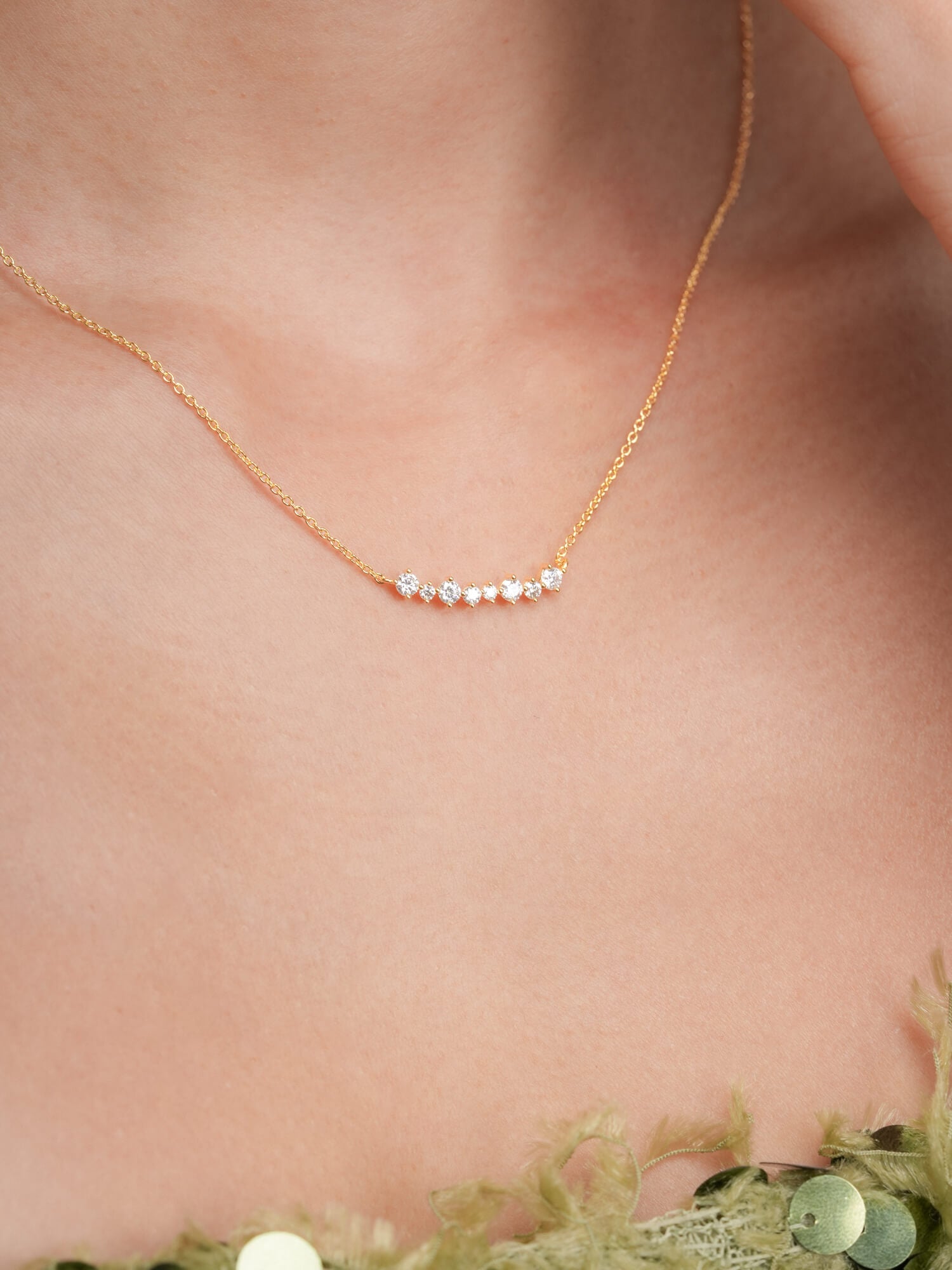 Wishing Arc Moissanite Necklace