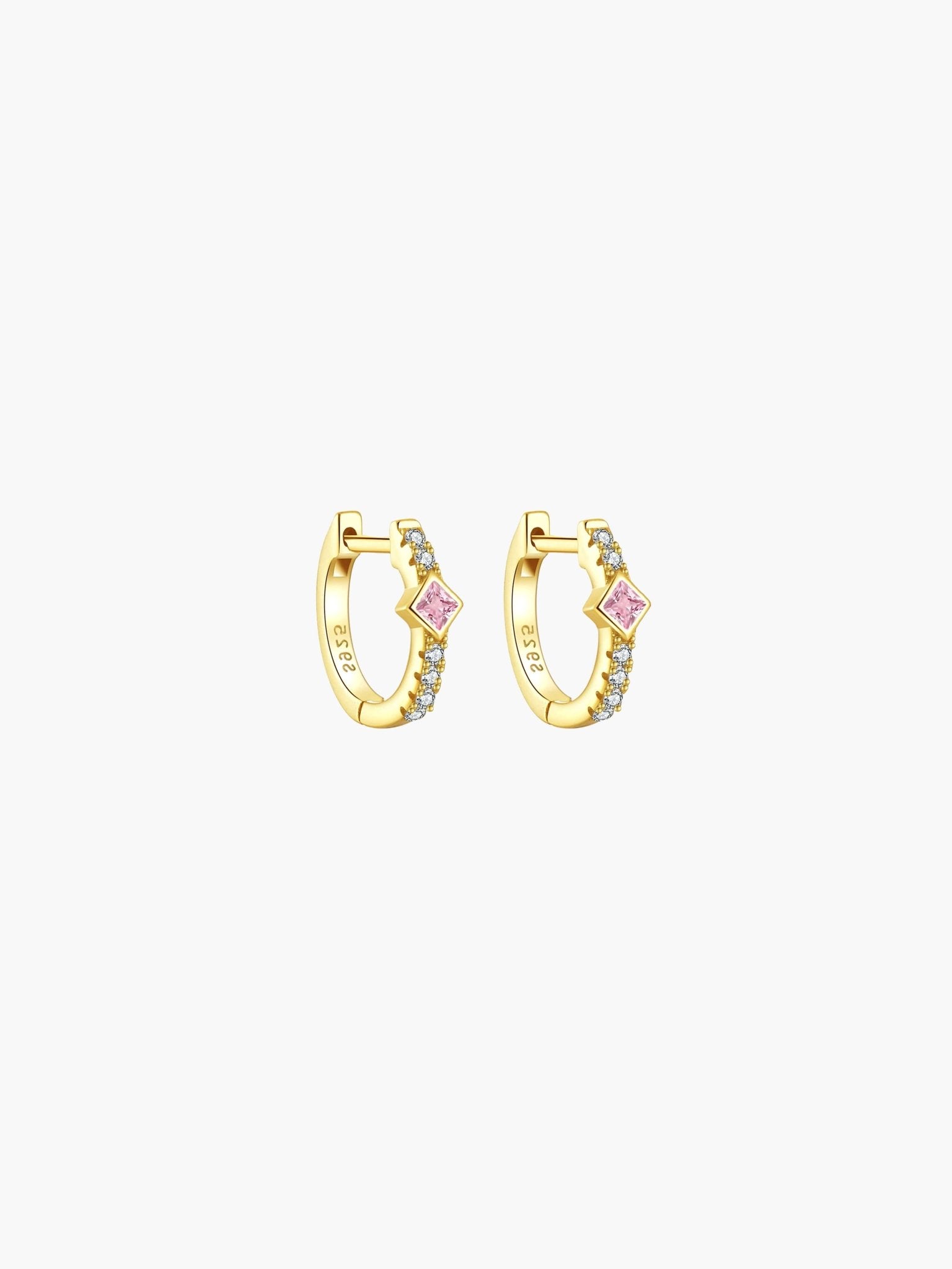 Amber Hoop Earrings