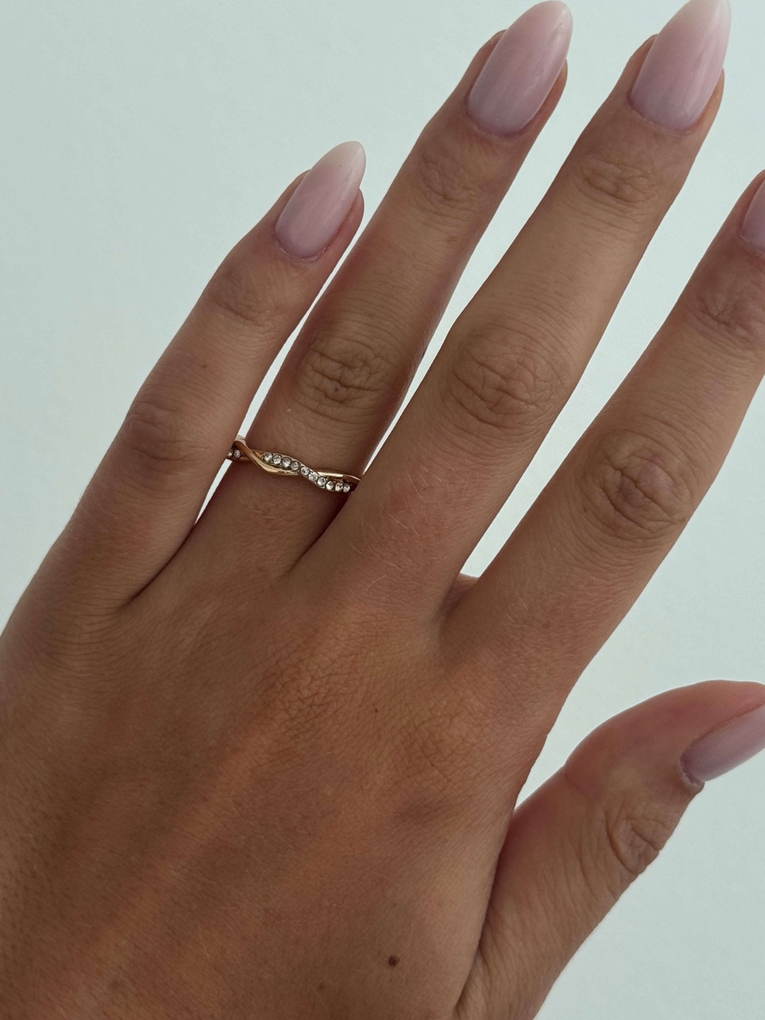 Arabel Infinity Twist Rhinestone Ring
