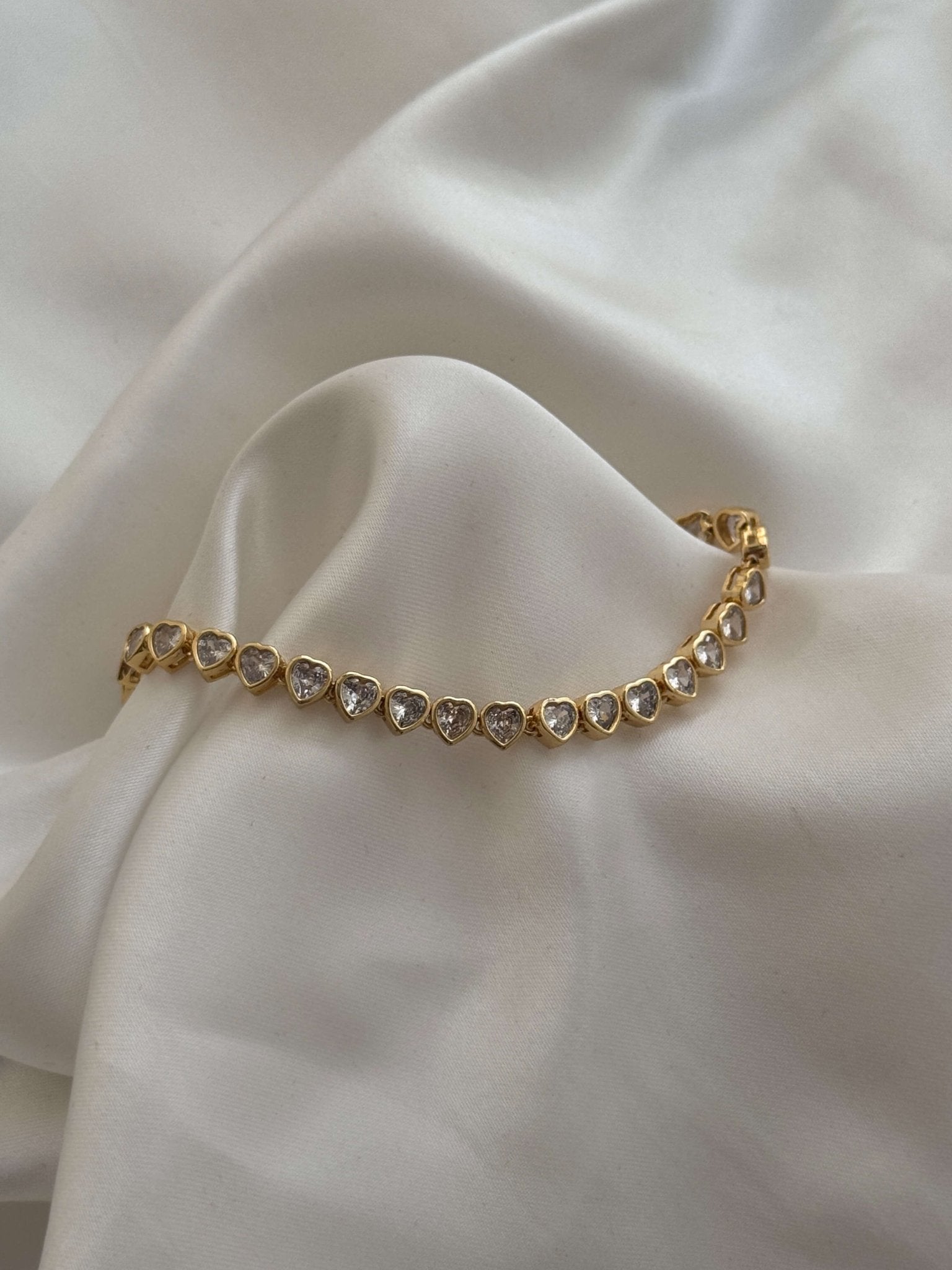 Arabella Heart-Cut Zirconia Tennis Bracelet