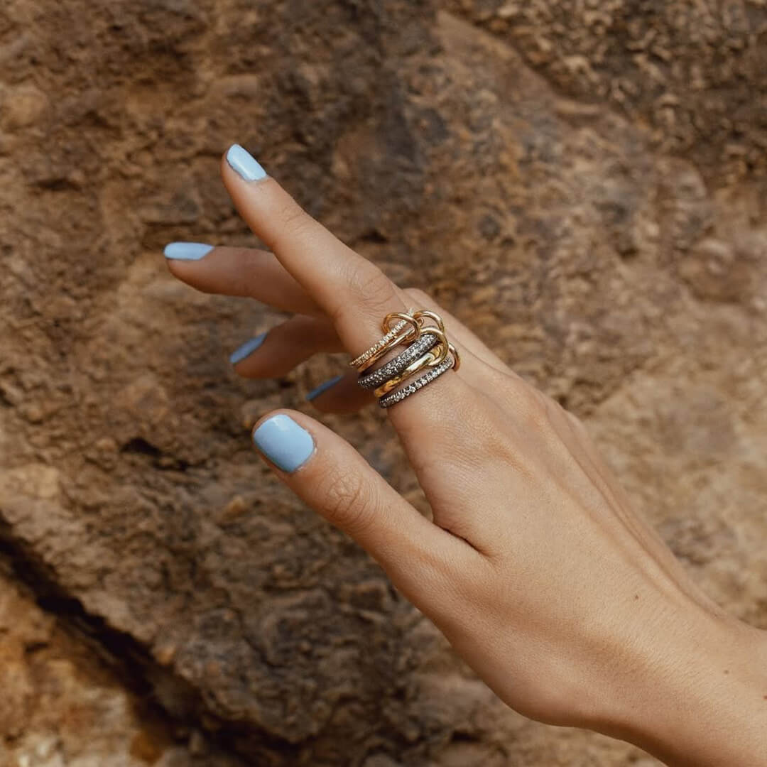 Aurélie Radiant Zirconia Five-Stacked Ring