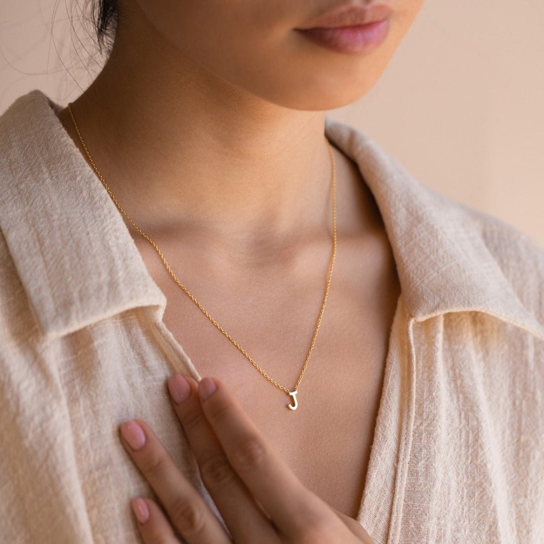 Elsa Gold Initial Necklace