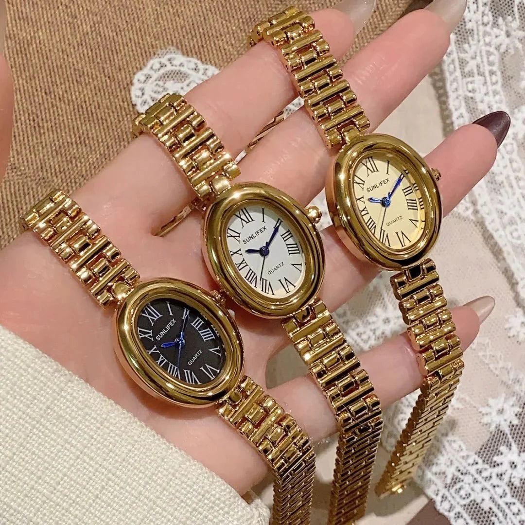 Josephine Oval Watch with Sleek Strap