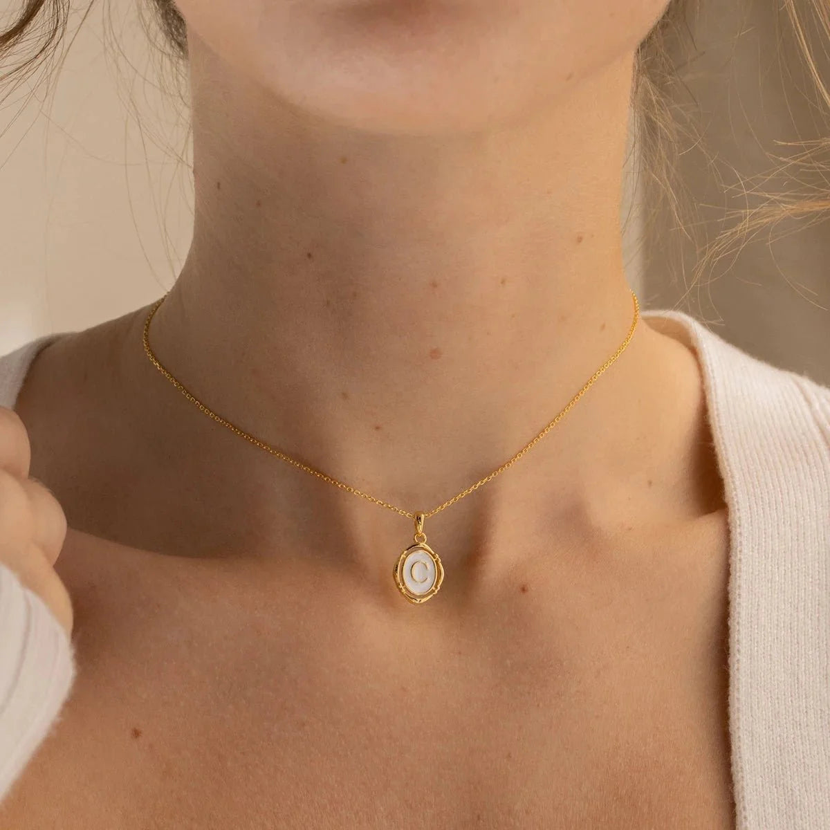 Liza Initial Pendant Necklace