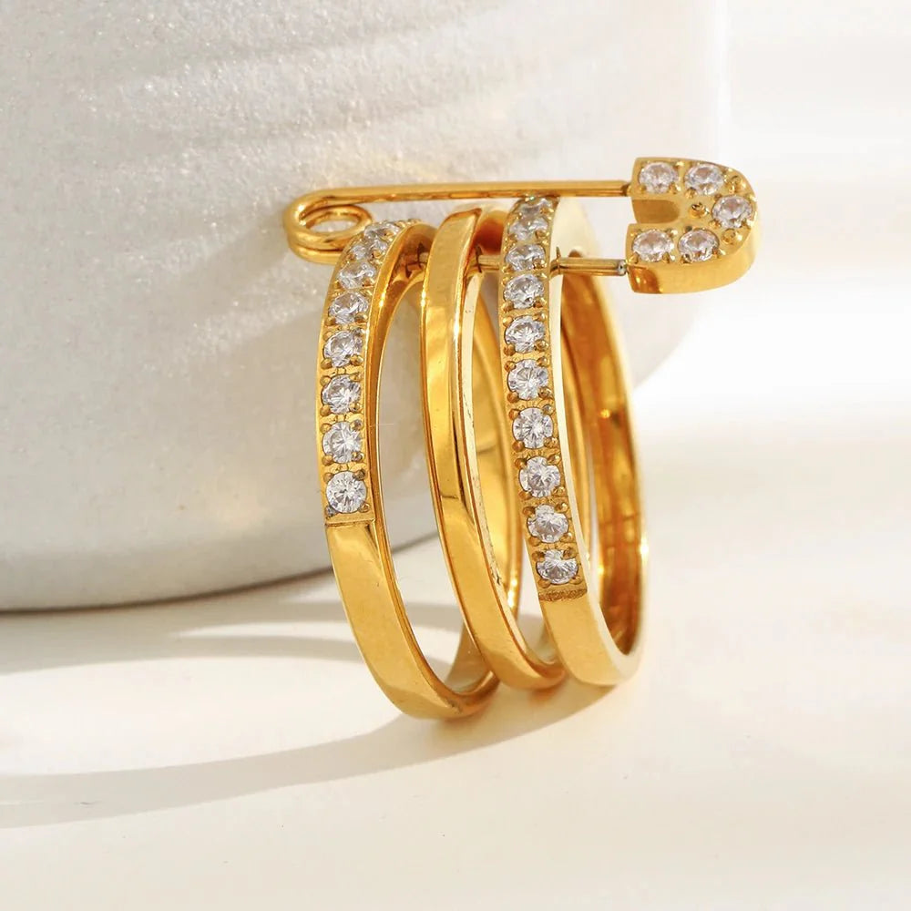 Monica Pinned Zirconia Ring