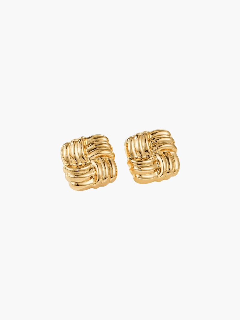 Paris Luxe Square Stud Earrings