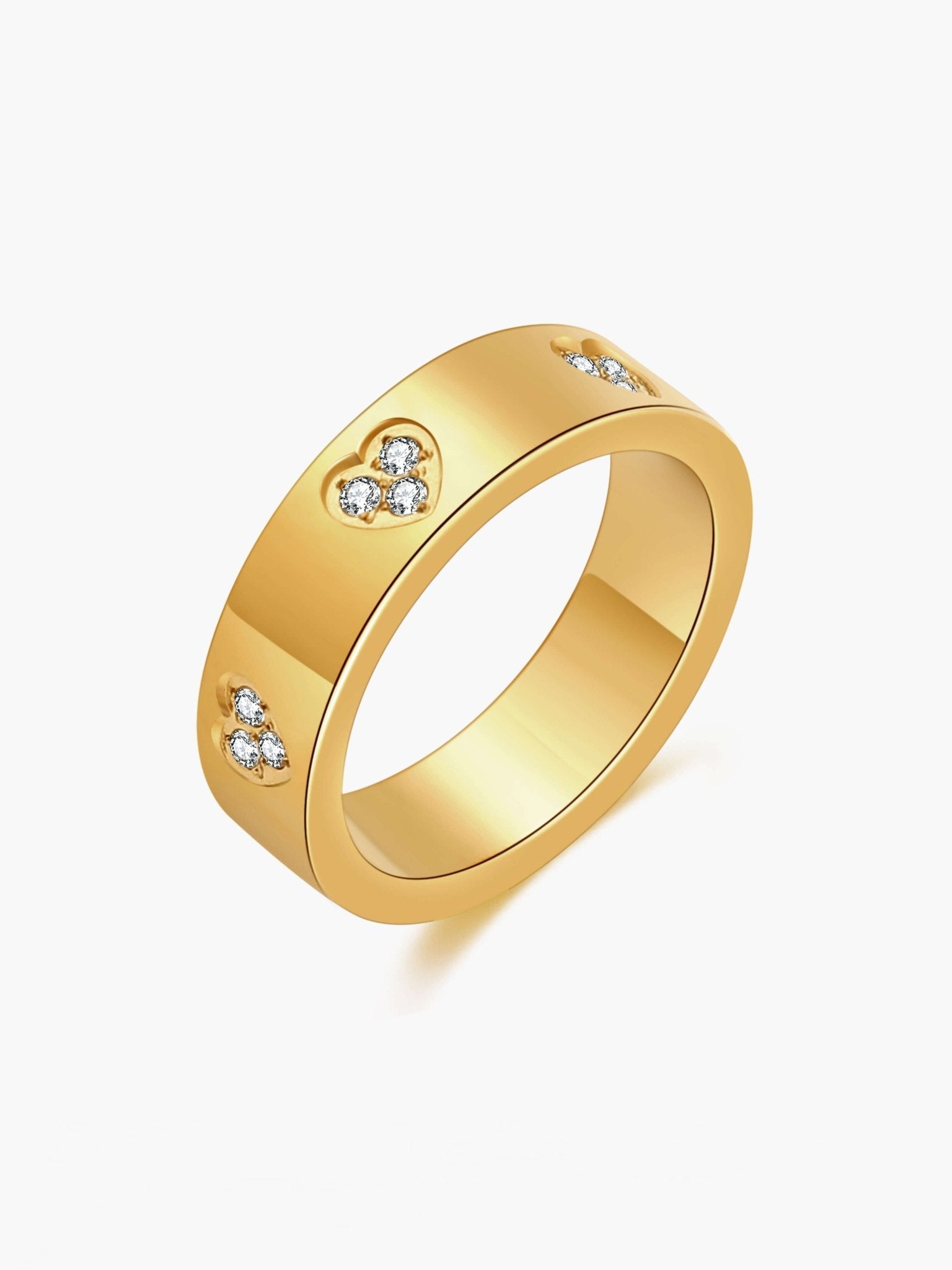 Serrah Heart Rhinestone Band Ring