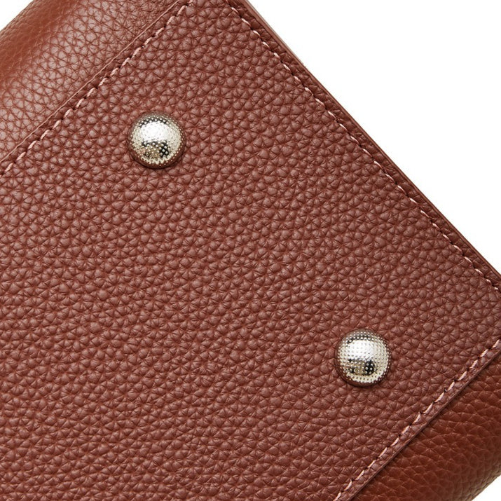 The Executive Structured Genuine Leather Bag - Sophisticated Paneled Work Tote